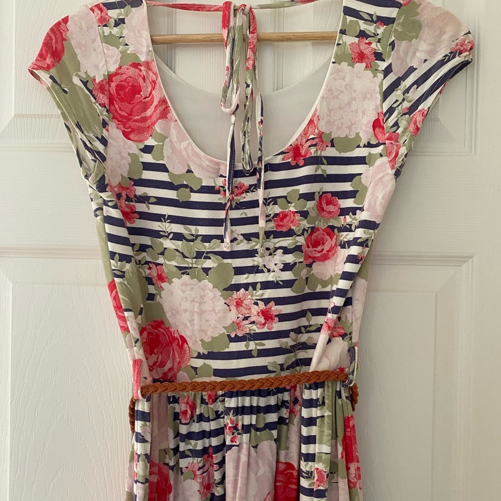 Floral Summer Dress - Made in Uk - Size Medium